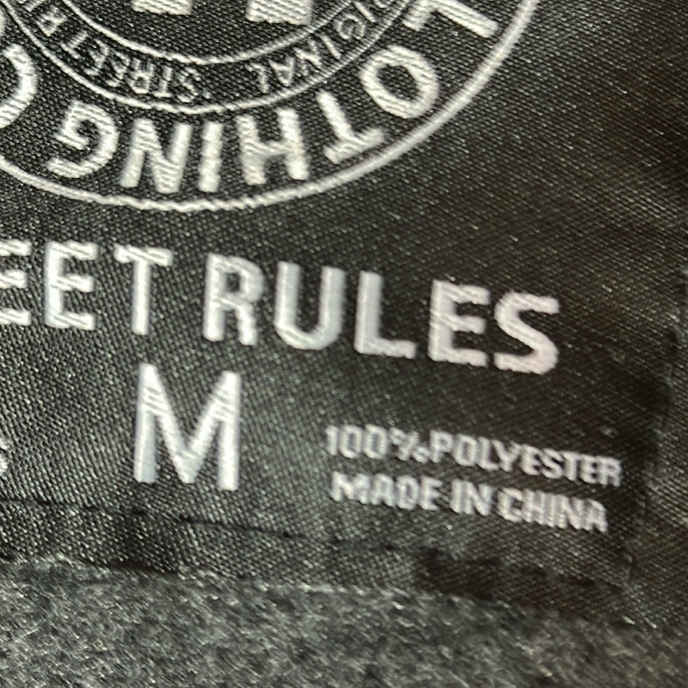 Street Rules Streetwear Steel-Grey Quilted Zip Up Fleece Hoodie MED NWT - Picture 12 of 16